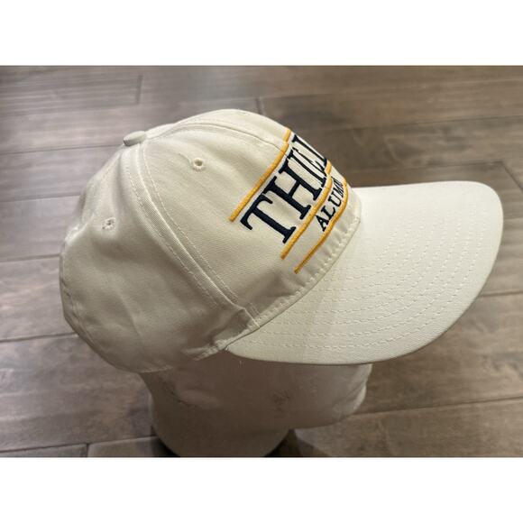 VINTAGE Thiel Alumni Mens White Bar Adjustable SnapBack Hat Baseball Cap USA - Picture 5 of 9